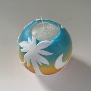 Tropical Palm Tree Round Candle